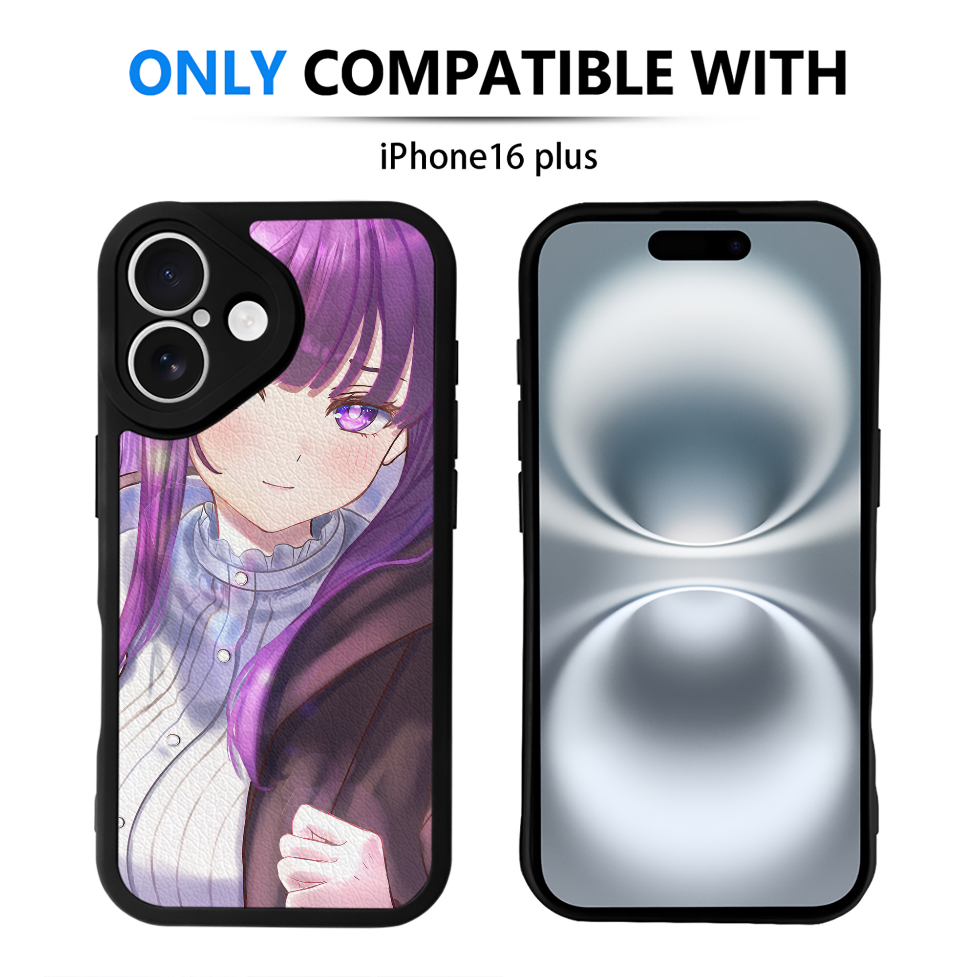 （画像用） 葬送のフリーレン Frieren 【iPhone 16シリーズ対応】シリコンスマホケース（レザー調） 材質：シリコン
